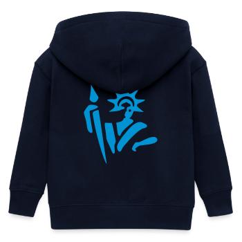 dessin caducée symbole notarial de notaire vesta - Veste à capuche enfant bio Stanley/Stella - marine - Dos
