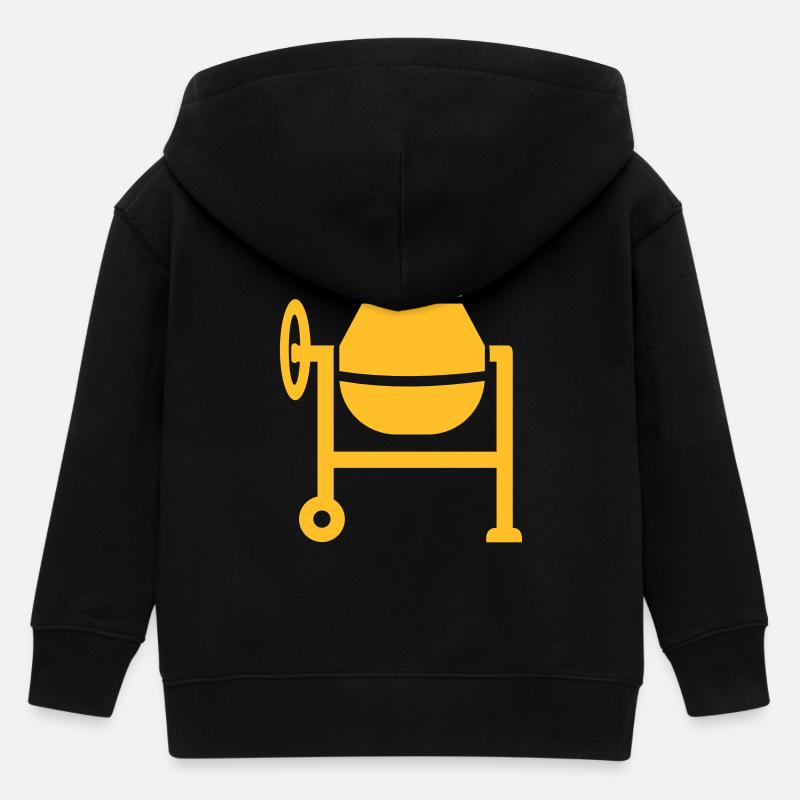Constructeur en béton - Veste à capuche enfant bio Stanley/Stella - noir