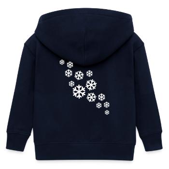 Schnee - Kinder Organic Kapuzenjacke Mini Cultivator von Stanley/Stella - Navy - Hinten
