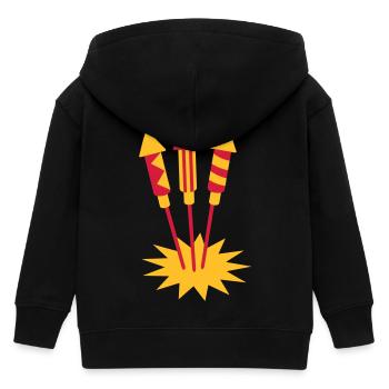 Feuerwerk Silvester - Kinder Organic Kapuzenjacke Mini Cultivator von Stanley/Stella - Schwarz - Hinten