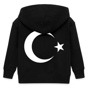 Türkei Mondstern Symbol Stern Sichel Türkiye - Kinder Organic Kapuzenjacke Mini Cultivator von Stanley/Stella - Schwarz - Hinten