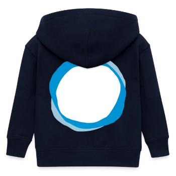 cercles psychédéliques - Veste à capuche enfant bio Stanley/Stella - marine - Dos