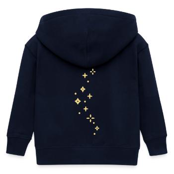 Ligne d’étoiles scintillantes - Veste à capuche enfant bio Stanley/Stella - marine - Dos