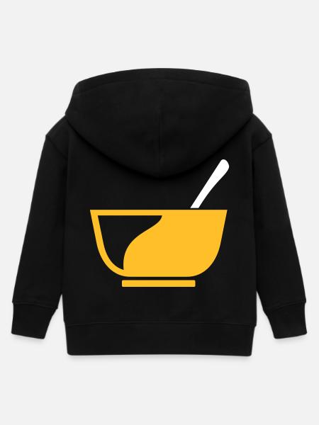 Müslischale zum Frühstück Geschenk - Kinder Organic Kapuzenjacke Mini Cultivator von Stanley/Stella - Schwarz