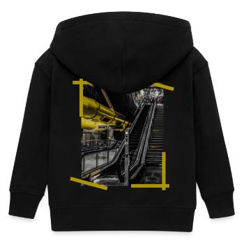 Bahnhof Poster - Kinder Organic Kapuzenjacke Mini Cultivator von Stanley/Stella - Schwarz - Hinten
