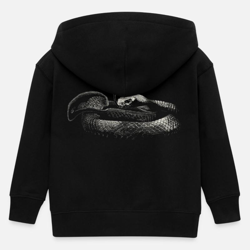 Snake - Veste à capuche enfant bio Stanley/Stella - noir