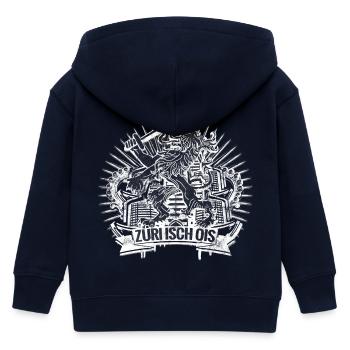 Zürich - Züri isch ois - Kinder Organic Kapuzenjacke Mini Cultivator von Stanley/Stella - Navy - Hinten