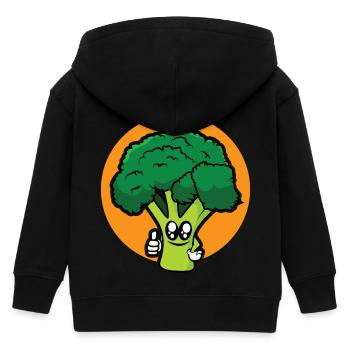 Lustiger Brokoli - Kinder Organic Kapuzenjacke Mini Cultivator von Stanley/Stella - Schwarz - Hinten