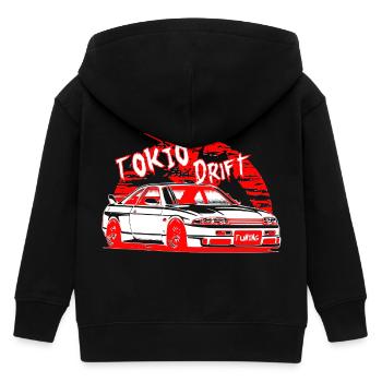 Tokio Drift Car - Kinder Organic Kapuzenjacke Mini Cultivator von Stanley/Stella - Schwarz - Hinten