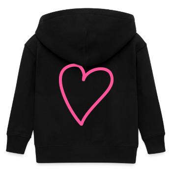 Herz Rosa - Kinder Organic Kapuzenjacke Mini Cultivator von Stanley/Stella - Schwarz - Hinten