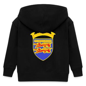 LION NORMANDIE - Veste à capuche enfant bio Stanley/Stella - noir - Dos