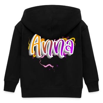 Anna - Kinder Organic Kapuzenjacke Mini Cultivator von Stanley/Stella - Schwarz - Hinten