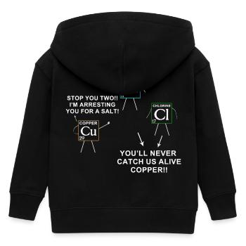 science - Kids Organic Zip-up Hoodie by Stanley/Stella - black - Back