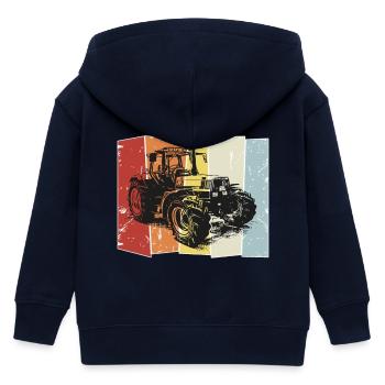 Traktor Deutz retro style - Kinder Organic Kapuzenjacke Mini Cultivator von Stanley/Stella - Navy - Hinten