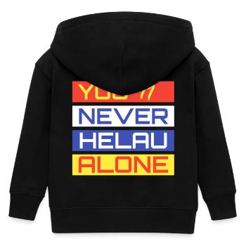 You Never Helau Alone - Kinder Organic Kapuzenjacke Mini Cultivator von Stanley/Stella - Schwarz - Hinten