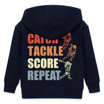 Lacrosse Liebhaber - Kinder Organic Kapuzenjacke Mini Cultivator von Stanley/Stella - Navy - Hinten