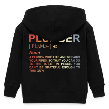 Terme de plombier - Veste à capuche enfant bio Stanley/Stella - noir - Dos