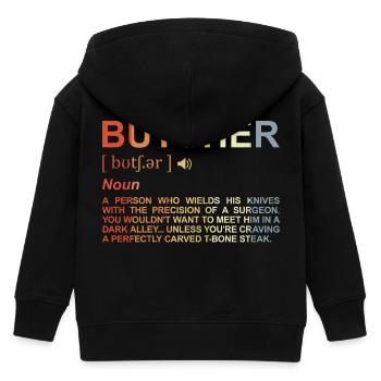 Fleischer Begriff - Kinder Organic Kapuzenjacke Mini Cultivator von Stanley/Stella - Schwarz - Hinten