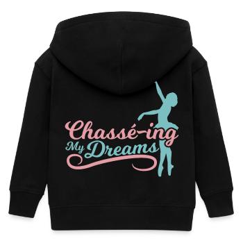 Chase my dreams - Kids Organic Zip-up Hoodie by Stanley/Stella - black - Back