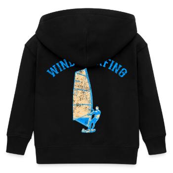 Windsurfer - Kinder Organic Kapuzenjacke Mini Cultivator von Stanley/Stella - Schwarz - Hinten