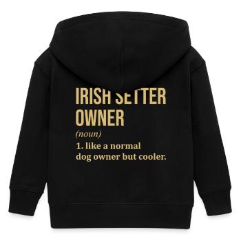 Irish Setter - Kids Organic Zip-up Hoodie by Stanley/Stella - black - Back