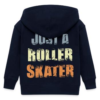 Lustiger Rollschuhläufer - Kinder Organic Kapuzenjacke Mini Cultivator von Stanley/Stella - Navy - Hinten