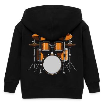 Schlagzeuger - Kinder Organic Kapuzenjacke Mini Cultivator von Stanley/Stella - Schwarz - Hinten