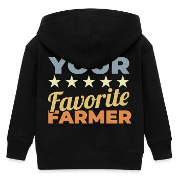 Bester Landwirt - Kinder Organic Kapuzenjacke Mini Cultivator von Stanley/Stella - Schwarz - Hinten
