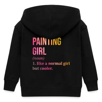 Painting - Kids Organic Zip-up Hoodie by Stanley/Stella - black - Back