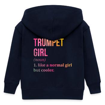 Trompete - Kinder Organic Kapuzenjacke Mini Cultivator von Stanley/Stella - Navy - Hinten
