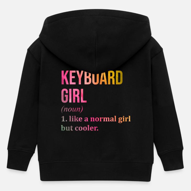 clavier - Veste à capuche enfant bio Stanley/Stella - noir