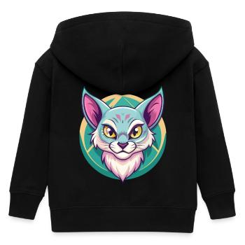 Australische Nebelkatzenrasse Cartoon Kawaii Tier - Kinder Organic Kapuzenjacke Mini Cultivator von Stanley/Stella - Schwarz - Hinten