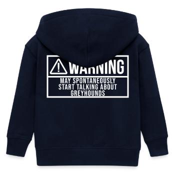Windhund - Kinder Organic Kapuzenjacke Mini Cultivator von Stanley/Stella - Navy - Hinten