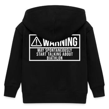 Biathlon - Kids Organic Zip-up Hoodie by Stanley/Stella - black - Back