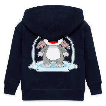 Hase Tränen - Kinder Organic Kapuzenjacke Mini Cultivator von Stanley/Stella - Navy - Hinten