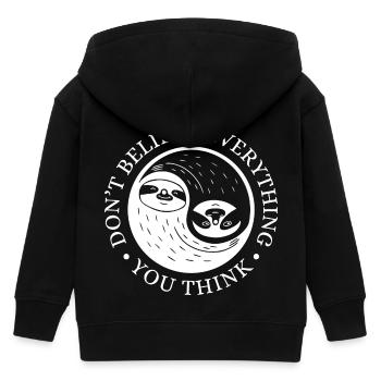Yin-Yang Faultier – Entspanntes Mindset - Kinder Organic Kapuzenjacke Mini Cultivator von Stanley/Stella - Schwarz - Hinten