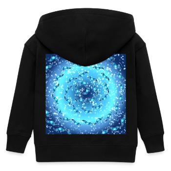 Meeres-Galaxie - Kinder Organic Kapuzenjacke Mini Cultivator von Stanley/Stella - Schwarz - Hinten