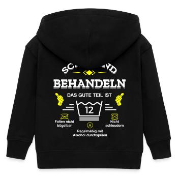 SCHONEND BEHANDELN 12. GEBURTSTAG KIND - Kinder Organic Kapuzenjacke Mini Cultivator von Stanley/Stella - Schwarz - Hinten