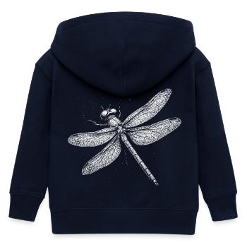 Libelle - Kinder Organic Kapuzenjacke Mini Cultivator von Stanley/Stella - Navy - Hinten