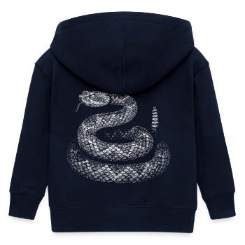 Schlange - Kinder Organic Kapuzenjacke Mini Cultivator von Stanley/Stella - Navy - Hinten