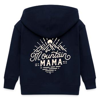 Bergmama Wandern Mama Camping Liebhaber Mutter - Kinder Organic Kapuzenjacke Mini Cultivator von Stanley/Stella - Navy - Hinten