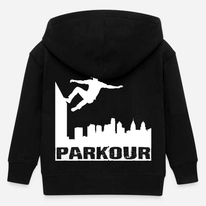 Parkour - Veste à capuche enfant bio Stanley/Stella - noir