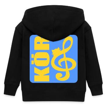DRIVE CAT - Kids Organic Zip-up Hoodie by Stanley/Stella - black - Back