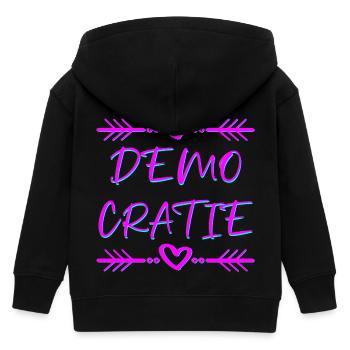 démocratie - Veste à capuche enfant bio Stanley/Stella - noir - Dos