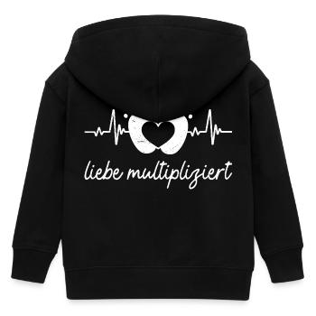 Werdende Mutter LIEBE MULTIPLIZIERT Lustiges - Kinder Organic Kapuzenjacke Mini Cultivator von Stanley/Stella - Schwarz - Hinten