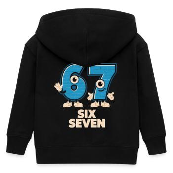 6 7 Sechs Sieben Meme – Aura Points Kids Gaming - Kinder Organic Kapuzenjacke Mini Cultivator von Stanley/Stella - Schwarz - Hinten