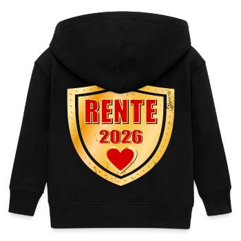 Rente 2026 Rentnerin Kollegin - Kinder Organic Kapuzenjacke Mini Cultivator von Stanley/Stella - Schwarz - Hinten