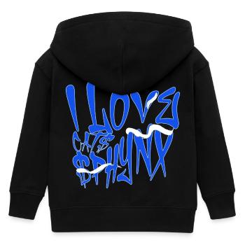I Love Sphynx Cats Graffiti - Kinder Organic Kapuzenjacke Mini Cultivator von Stanley/Stella - Schwarz - Hinten