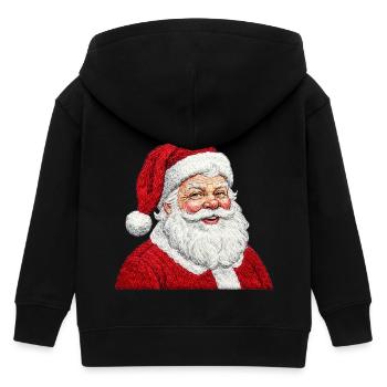 Bestickter Weihnachtsmann – fröhliches Design (gedruckt) - Kinder Organic Kapuzenjacke Mini Cultivator von Stanley/Stella - Schwarz - Hinten