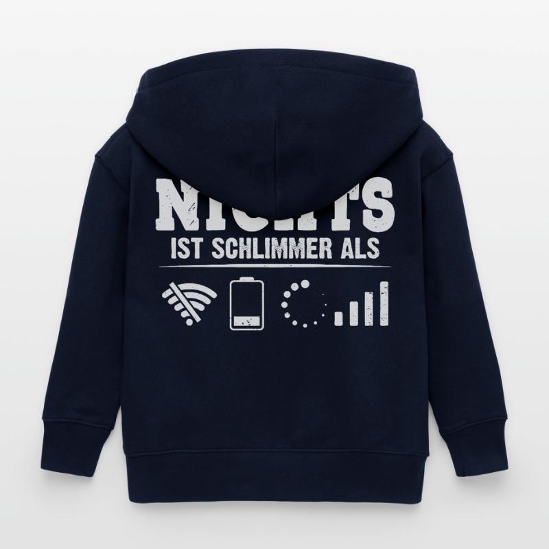 Coder NOTHING IS WORSE THAN FUNNY Kids Organic Zip-up Hoodie by Stanley/Stella